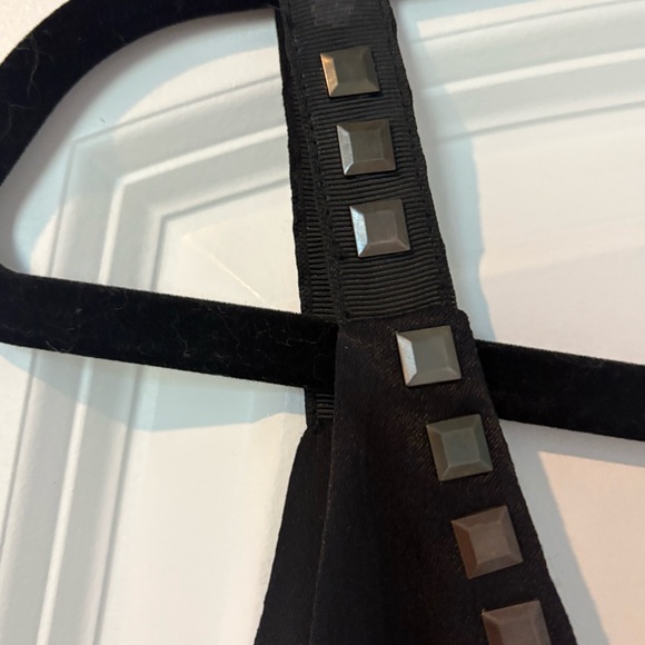 Anthropologie Black Sleeveless Embellished Mini Dress - Picture 8 of 13